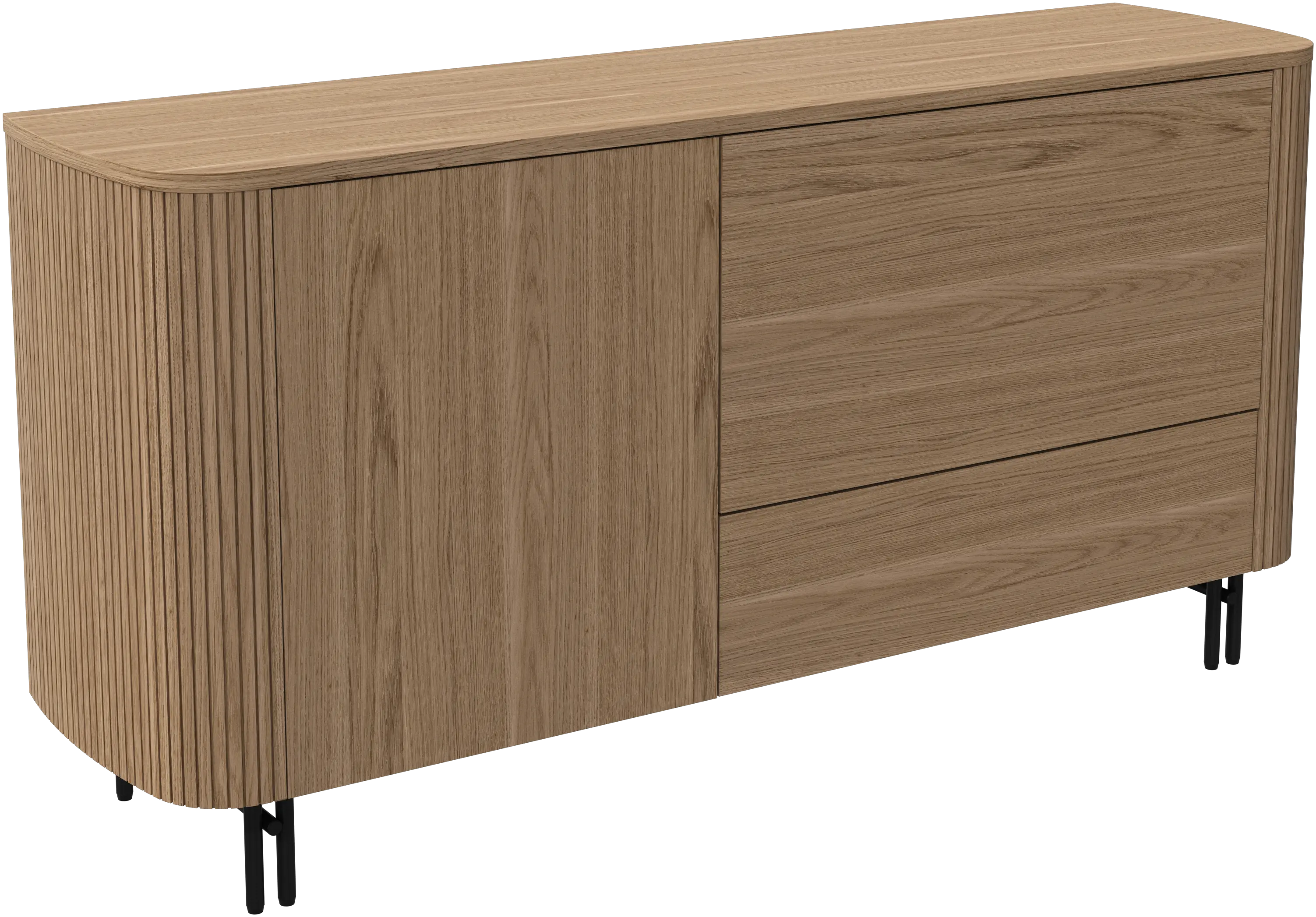 レザー/サイドボード LOWYA サイドボード キャビネット おしゃれ リビングボード 150